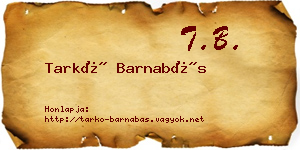 Tarkó Barnabás névjegykártya